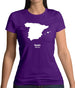 Spain Silhouette Womens T-Shirt