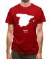 Spain Silhouette Mens T-Shirt