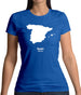 Spain Silhouette Womens T-Shirt