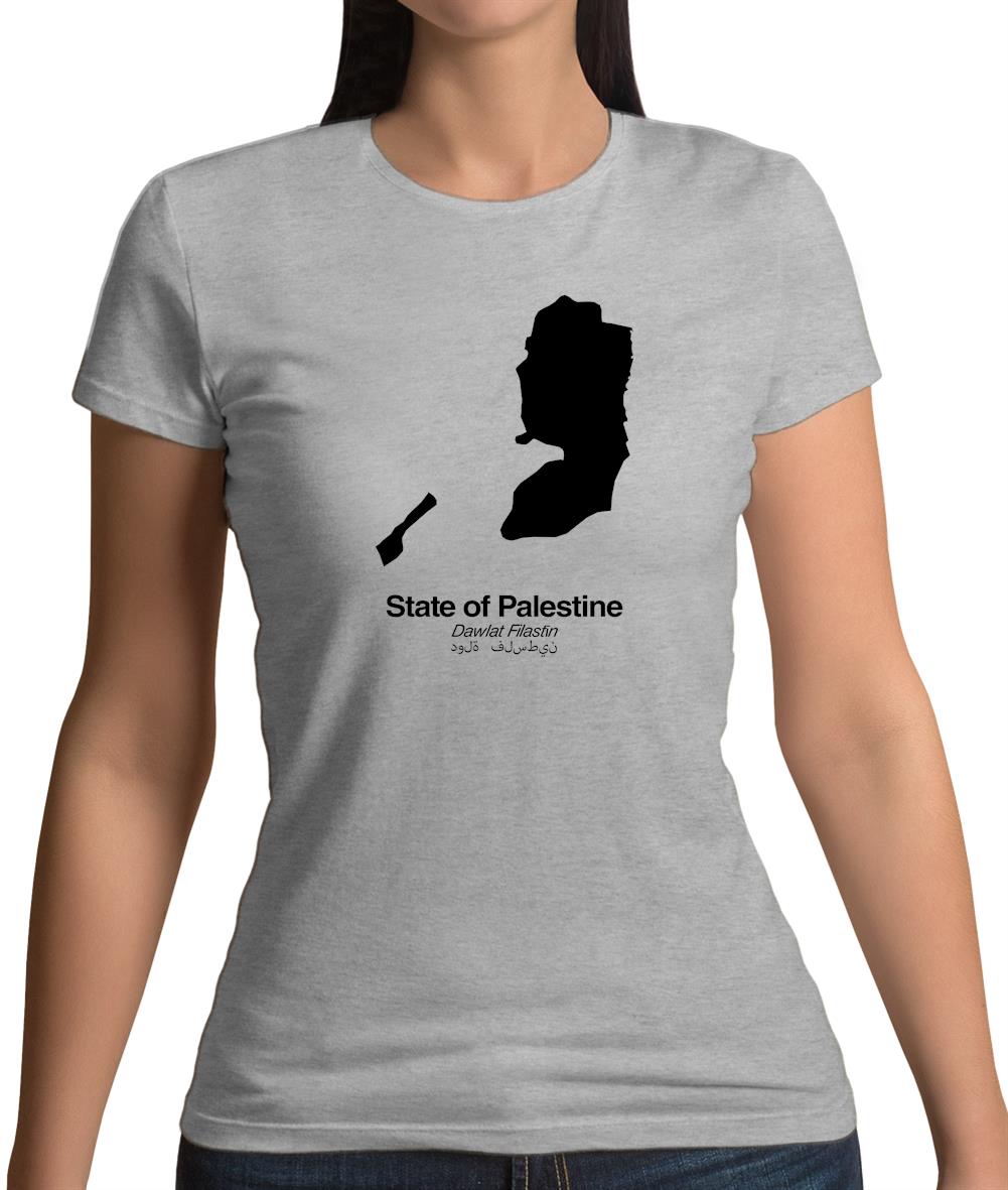 State Of Palestine Silhouette Womens T-Shirt