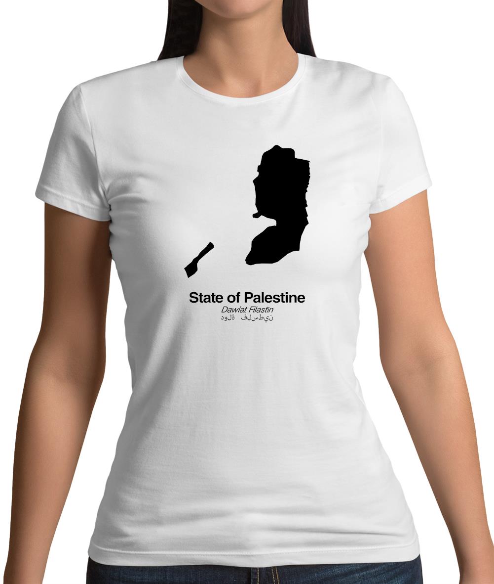 State Of Palestine Silhouette Womens T-Shirt