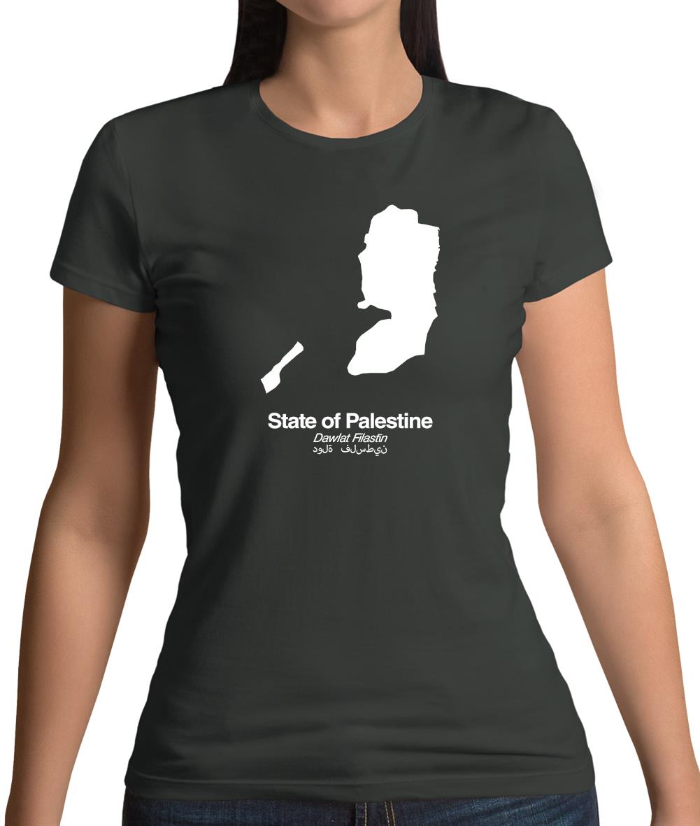 State Of Palestine Silhouette Womens T-Shirt