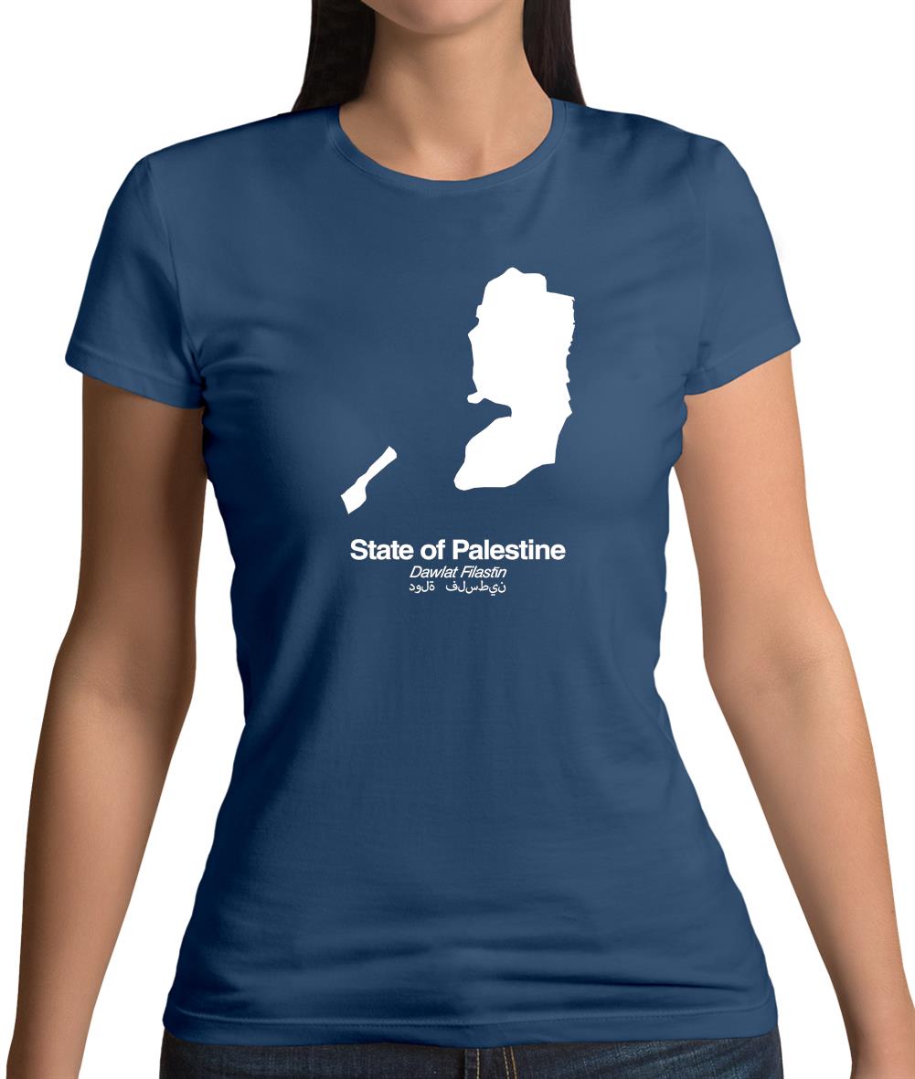State Of Palestine Silhouette Womens T-Shirt