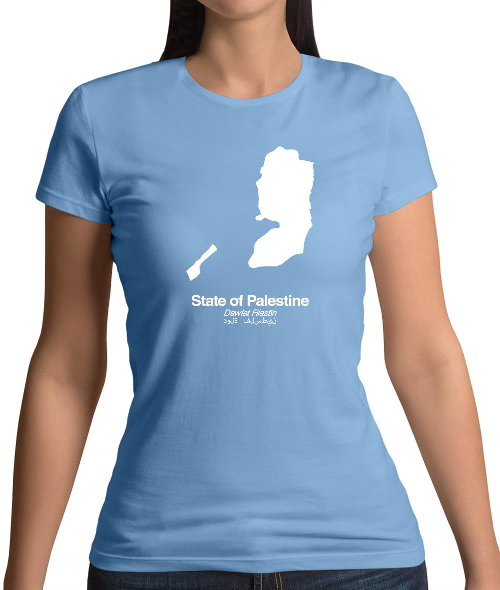State Of Palestine Silhouette Womens T-Shirt