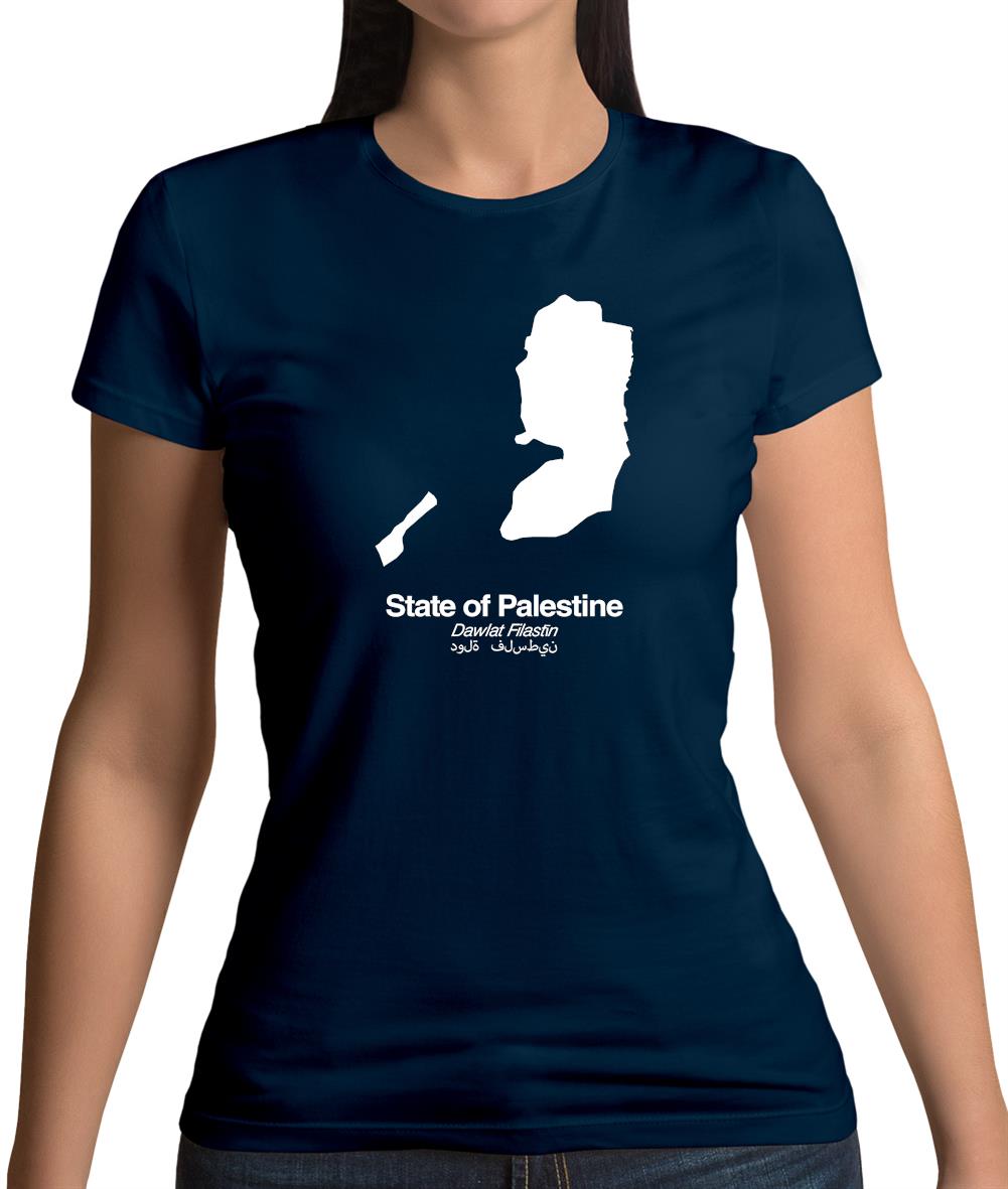 State Of Palestine Silhouette Womens T-Shirt