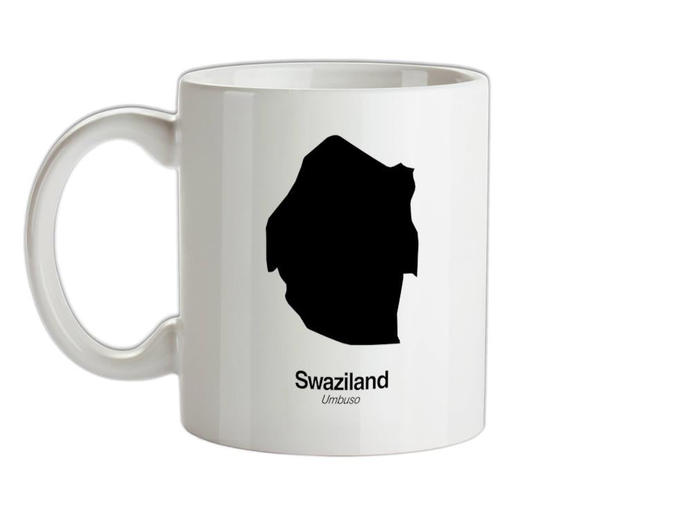 Swaziland Silhouette Ceramic Mug