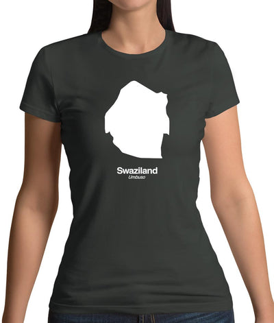 Swaziland Silhouette Womens T-Shirt