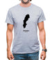 Sweden Silhouette Mens T-Shirt