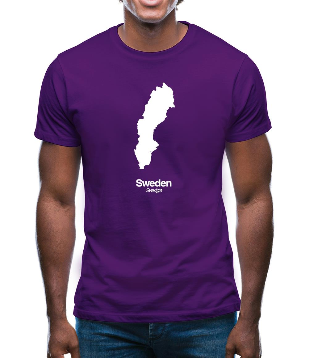 Sweden Silhouette Mens T-Shirt