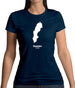 Sweden Silhouette Womens T-Shirt