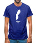 Sweden Silhouette Mens T-Shirt