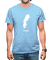 Sweden Silhouette Mens T-Shirt