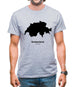 Switzerland Silhouette Mens T-Shirt