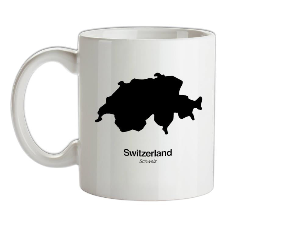 Switzerland Silhouette Ceramic Mug