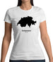 Switzerland Silhouette Womens T-Shirt