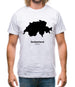 Switzerland Silhouette Mens T-Shirt