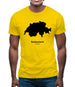 Switzerland Silhouette Mens T-Shirt