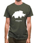 Switzerland Silhouette Mens T-Shirt