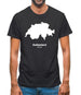 Switzerland Silhouette Mens T-Shirt