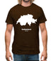 Switzerland Silhouette Mens T-Shirt