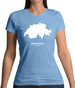 Switzerland Silhouette Womens T-Shirt