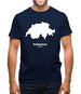 Switzerland Silhouette Mens T-Shirt