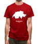 Switzerland Silhouette Mens T-Shirt