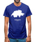 Switzerland Silhouette Mens T-Shirt