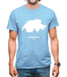 Switzerland Silhouette Mens T-Shirt