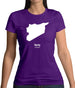 Syria Silhouette Womens T-Shirt