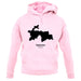 Tajikistan Silhouette unisex hoodie