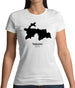 Tajikistan Silhouette Womens T-Shirt