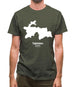 Tajikistan Silhouette Mens T-Shirt