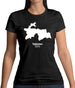 Tajikistan Silhouette Womens T-Shirt