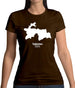 Tajikistan Silhouette Womens T-Shirt