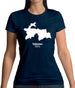 Tajikistan Silhouette Womens T-Shirt