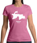 Tajikistan Silhouette Womens T-Shirt