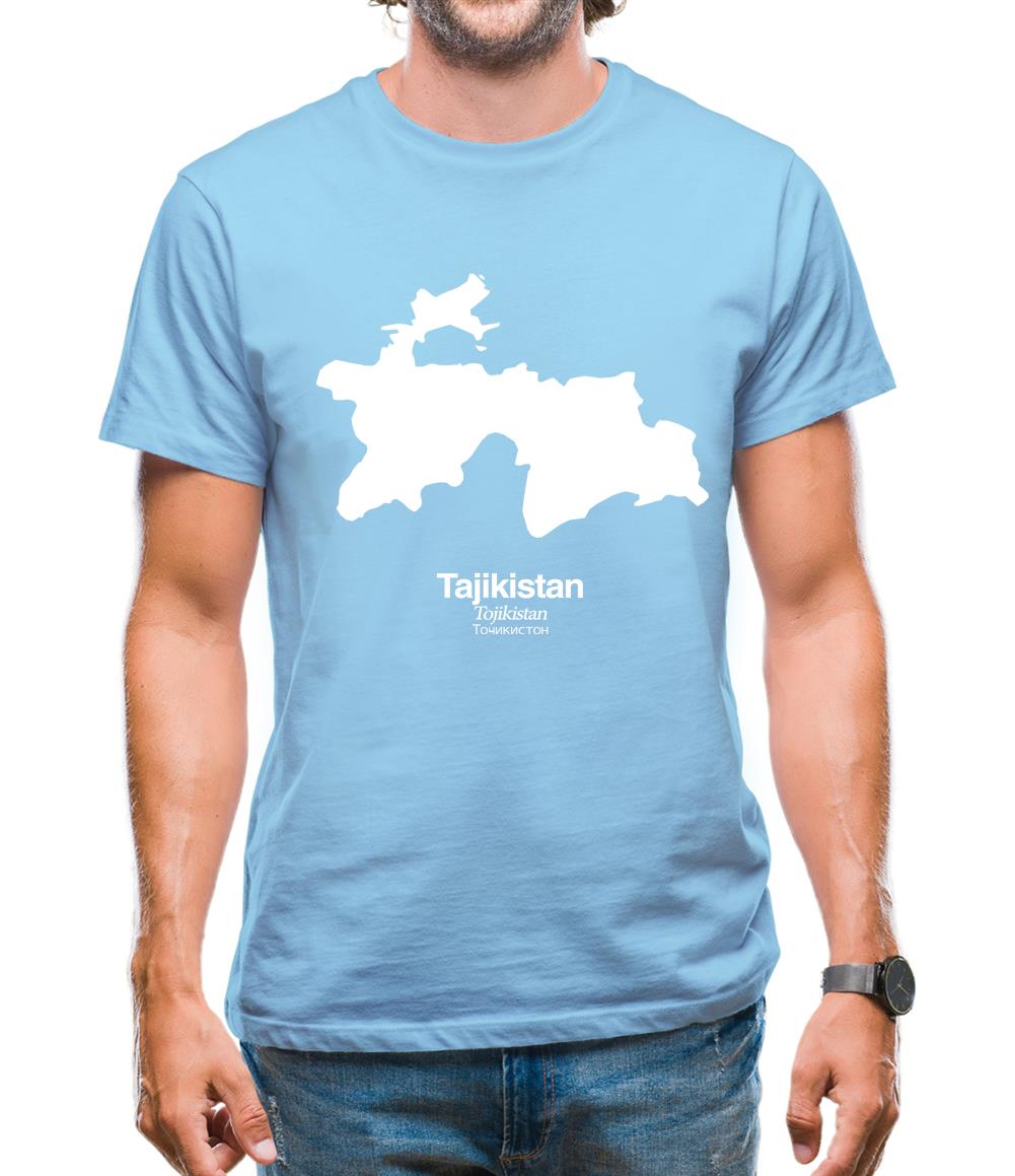 Tajikistan Silhouette Mens T-Shirt