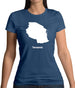 Tanzania Silhouette Womens T-Shirt