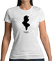 Tunisia Silhouette Womens T-Shirt