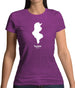 Tunisia Silhouette Womens T-Shirt