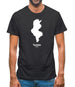 Tunisia Silhouette Mens T-Shirt