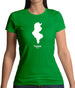 Tunisia Silhouette Womens T-Shirt