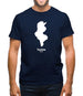 Tunisia Silhouette Mens T-Shirt