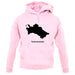 Turkmenistan Silhouette unisex hoodie