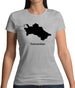 Turkmenistan Silhouette Womens T-Shirt