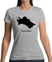 Turkmenistan Silhouette Womens T-Shirt