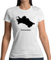 Turkmenistan Silhouette Womens T-Shirt