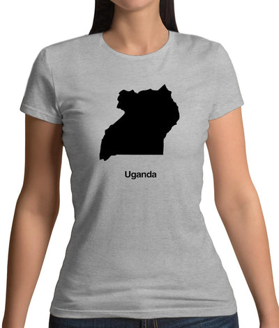 Uganda Silhouette Womens T-Shirt