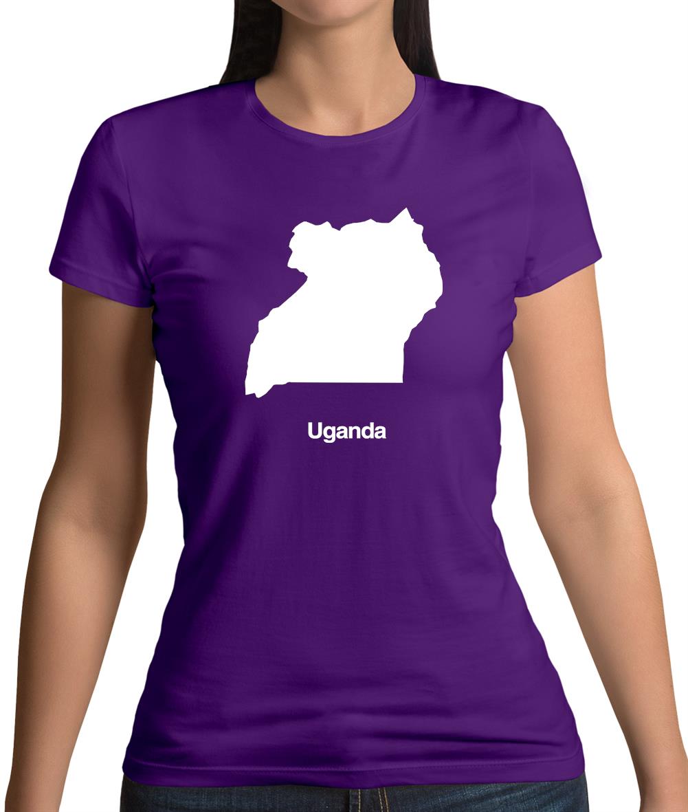 Uganda Silhouette Womens T-Shirt